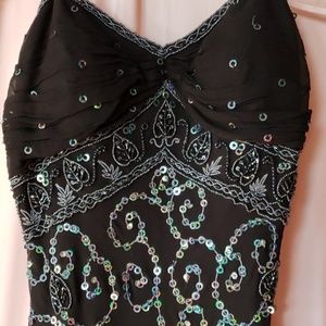 Beautiful black sequin cocktail dress.